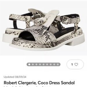 Robert Clergerie Coco Dress Sandal b/w Jungle with tassel